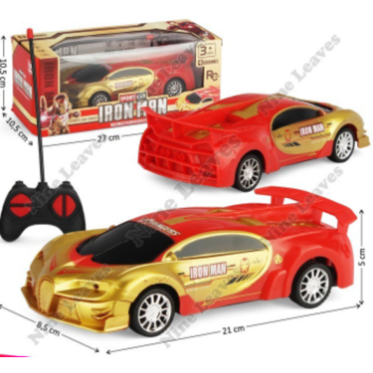 Avengers Endgame Iron Man Remote Control Car – High-Speed RC Supercar with Metallic Gold and Red Finish