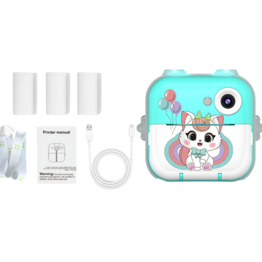 INSTANT CAMERA WITH THERMAL PRINTER PINK CAT