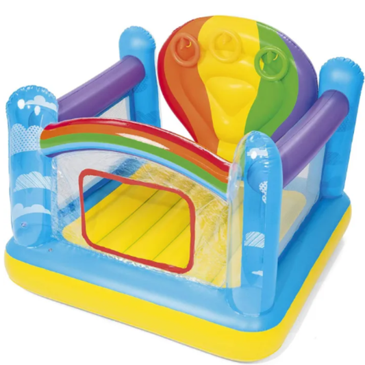 Bestway Up In & Over Inflatable Kids Bouncer – Premium Rainbow Jumping Castle Toy for Outdoor & Indoor Play (Ages 3-6)