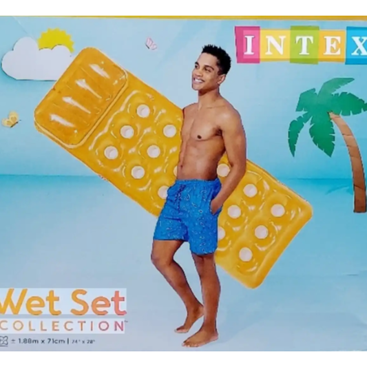 Intex Wet Set Inflatable Pool Lounge Mat – Premium Floating Air Mattress for Swimming Pool, Beach & Summer Water Fun (1.88m x 71cm)