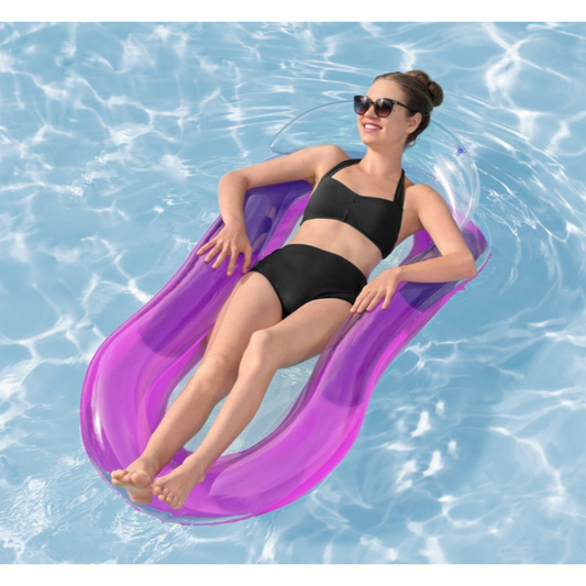 Bestway Hydroluxe Inflatable Pool Lounge Chair – Premium Floating Water Hammock Mesh Mesh Net Lounger for Pool & Beach (1.60m x 84cm)