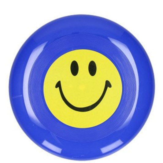 Frisbee with Smiley Face Blue