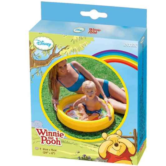 Intex Disney Winnie the Pooh Inflatable Baby Pool – Round Shallow Splash Wading Pool for Babies, Toddlers & Infants Age 1–3 Years