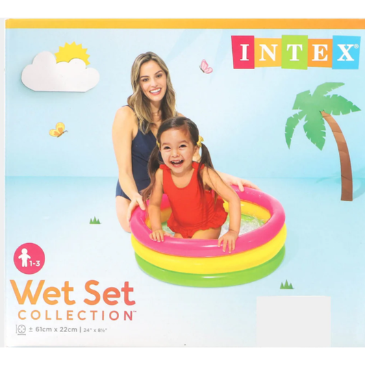 Intex Transparent Whale Inflatable Pool Ride-On Float – $1.52\text{m} \times 1.14\text{m}$ Wet Set Collection Clear Blue Sea Animal Water Cruiser with Heavy-Duty Handles for Kids Age 3+