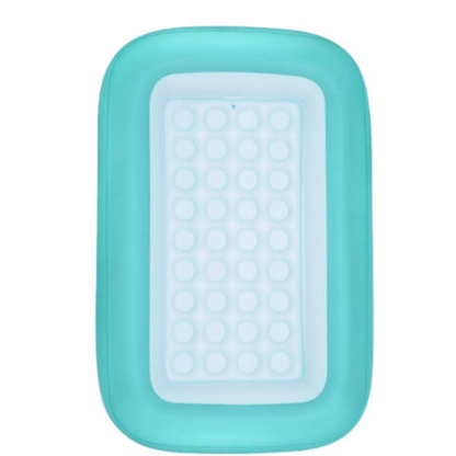 Bestway Aquababes Inflatable Kiddie Pool – Rectangular Mint Green Outdoor Wading Pool for Toddlers Ages 2+