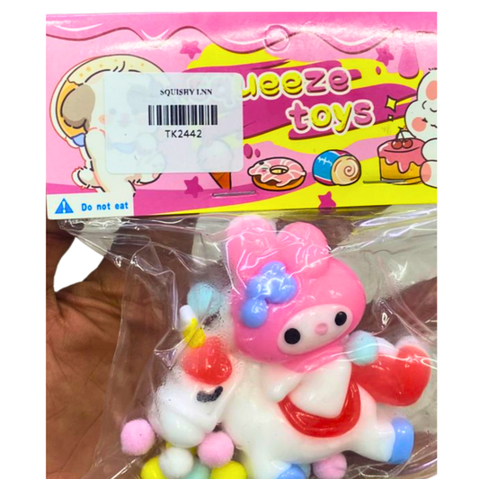 Cute Cartoon Character Squishy Squeeze Toy – Slow Rising Stress Relief Toy, Soft Tactile Sensory Fidget Toy for Kids, Toddlers & Party Favors