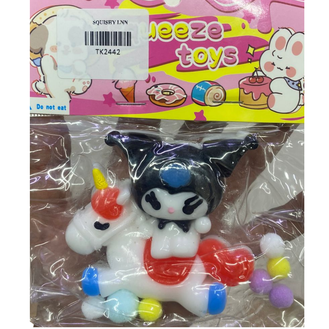 Cute Cartoon Kuromi Style Squishy Squeeze Toy – Slow Rising Stress Relief Toy, Soft Tactile Sensory Fidget Toy for Kids, Toddlers & Anime Fans