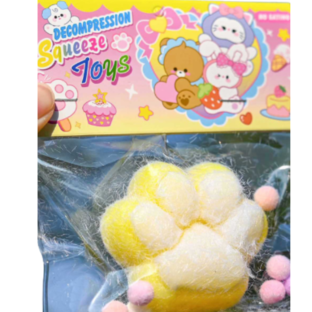 Taba Squishy Cat's Paw NEW Fidget Toy Handmade Kawaii Plush Little Paw Stress Relief Squishy Toy Birthday Party Gift Ratings 9