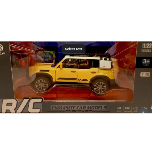 Exquisite 1:22 Scale Remote Control Off-Road SUV – 2.4G Diecast-Style Overland RC Toy Car Model with Roof Rack, Side Cargo Box & Working Lights for Kids & Collectors (Ages 3+)