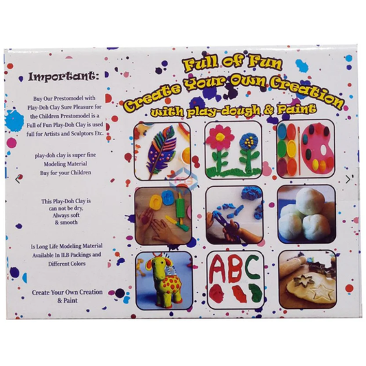JP Pride Paint Me Play-Dough Creative Activity Kit – Non-Toxic DIY Modeling Clay & Painting Set with Paint Pots & Brushes, Educational Arts & Crafts Gift for Kids (Ages 3+)