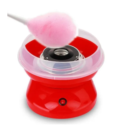 Vintage Countertop Cotton Candy Maker – Portable Mini Candy Floss Machine with Carnival-Style Wheels and Suction Feet, Perfect Sweet Treats Maker for Kids Parties & Family Movie Nights