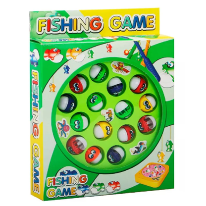 Classic Rotating Electric Fishing Game Toy Set – Magnetic Motorized Spinning Fish Pond Board with Mini Toy Fishing Rods and Colorful Snapping Fish for Kids (Ages 3+)