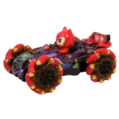 Twisted 4x4 RC Mario Stunt Car – High-Speed Remote Control Drift Vehicle with Mecanum Wheels, 360° Rotation, and Side-Walking Stunt Action for Kids