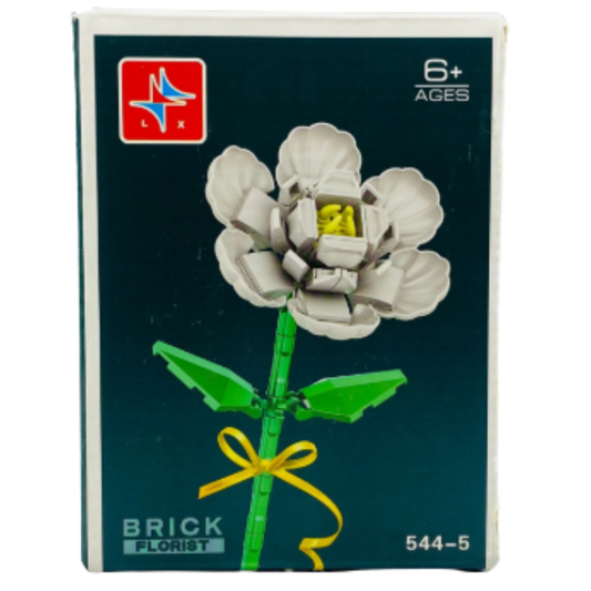 Artificial White Camellia Building Blocks – Brick Florist Series 544-5 Decorative Floral Set