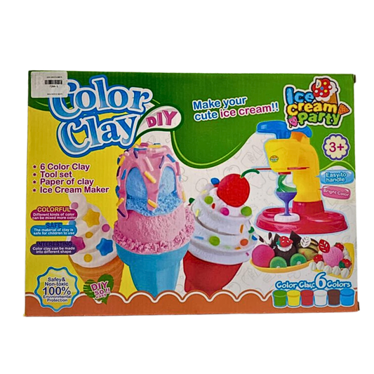 Creative Ice Cream Factory Playset - Non-Toxic Wheat Clay with 3D Extruder Machine