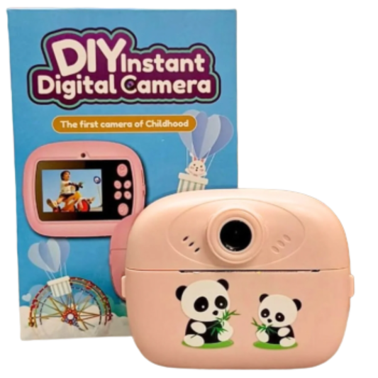 Portable Kids' Camera with Instant B&W Printing - Rechargeable Creative Toy