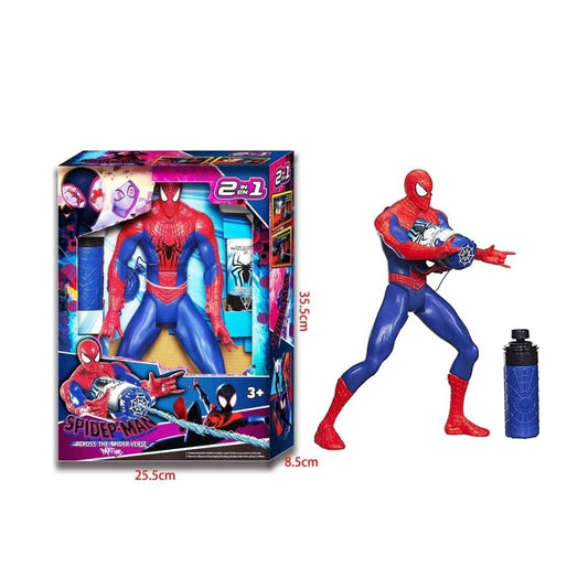 Spider-Man Across the Spider-Verse Action Figure – 2 in 1 Web Shooter & Water Blaster Toy