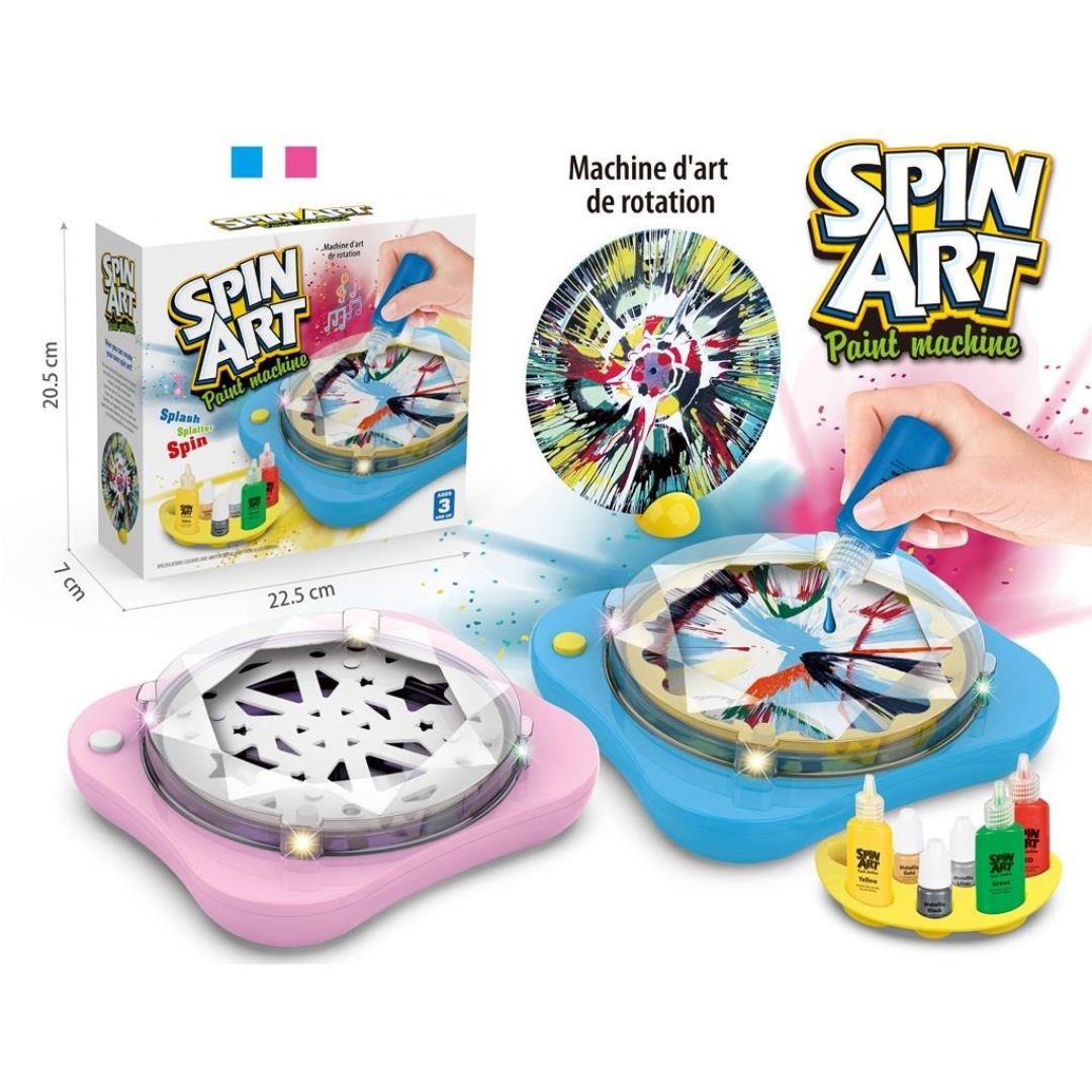 Spin Art Paint Machine - Electric Rotation, Light & Music Art Toy (3+)