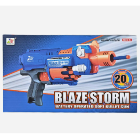 Battery Operated Blaze Storm Soft Bullet Gun 20 Pcs