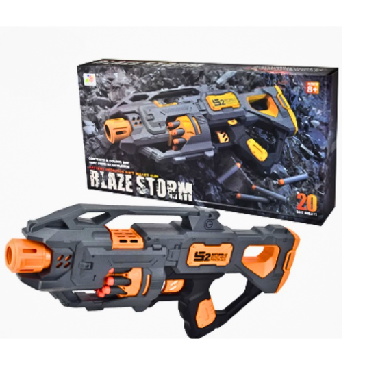 Blaze Storm S2 Tactical Blaster with 20 Soft Darts - Rapid Fire Toy Gun