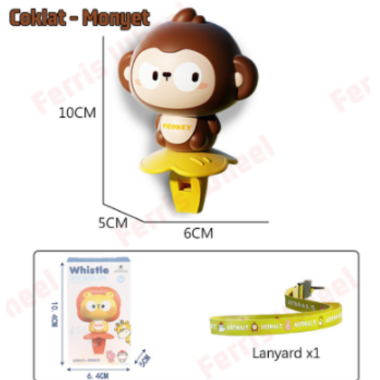 LITTLE TIN LOK Whistle Baby's Playmate Monkey Toy - Interactive Infant Musical Rattle Whistle Toy for Newborns & Toddlers (Ages 3+)