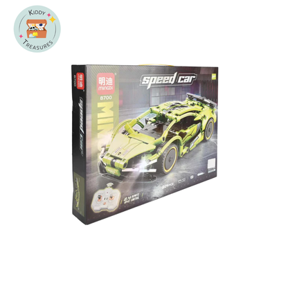 Speed Car Building Blocks Set with Remote Control (Ages 6+)
