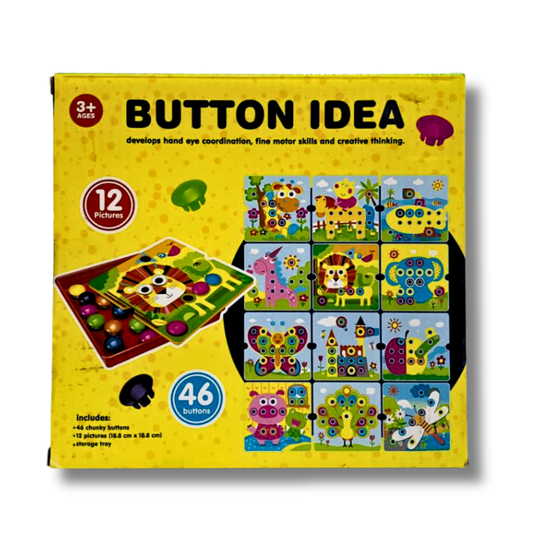 Button Idea Early Learning Toy - Fine Motor Skills Puzzle for Kids 3+