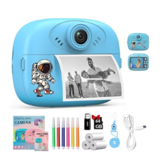 Supreouts Kids Camera Instant Print, 24MP & 1080P Selfie Digital Camera