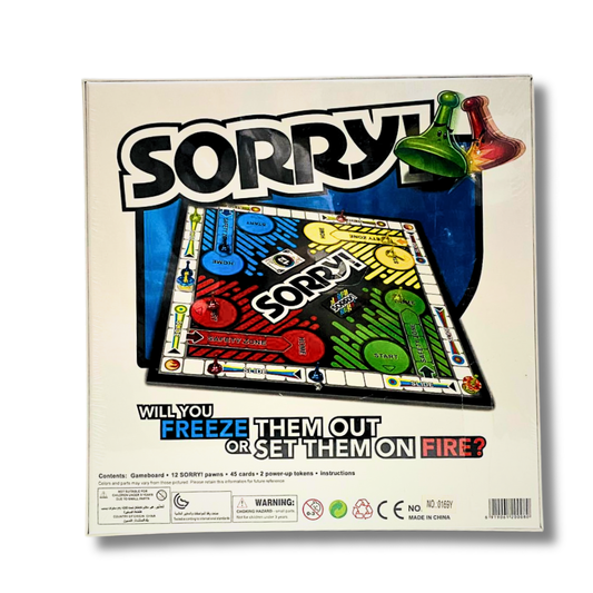 SORRY! Game with Fire & Ice Power-Ups - Interactive 2-4 Player Strategy Toy