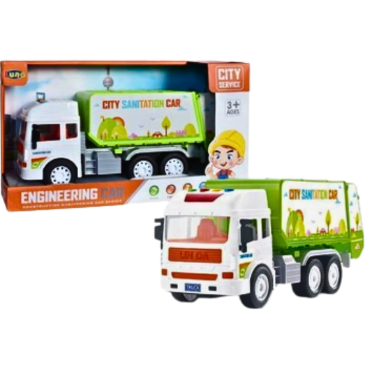 1:16 Scale Engineering Sanitation Truck – Educational City Service Toy for Kids