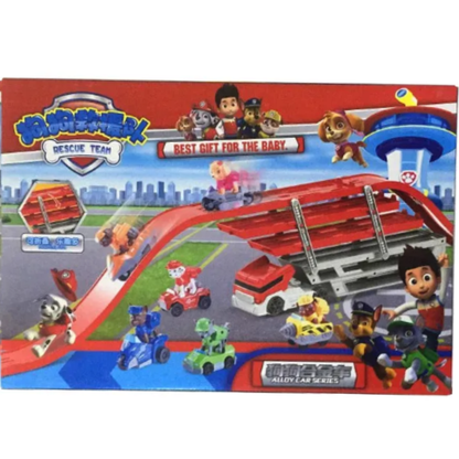 Rescue Team Carrier Truck & Alloy Car Vehicle Set