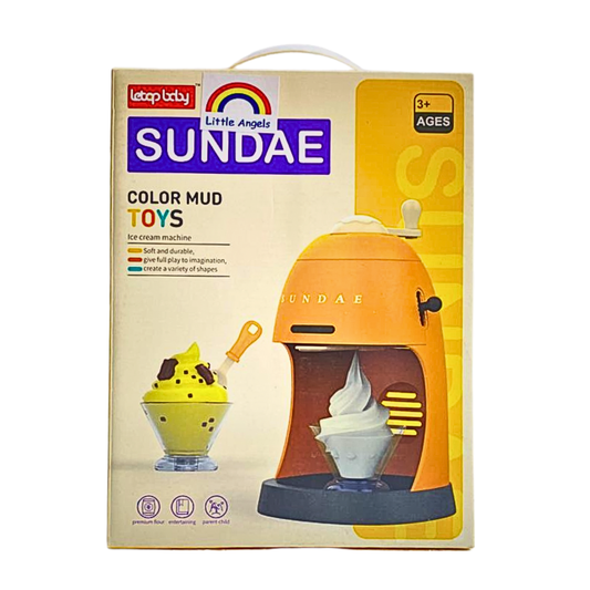 DIY Sundae Play Set for Kids - Non-Toxic Color Mud Ice Cream Machine