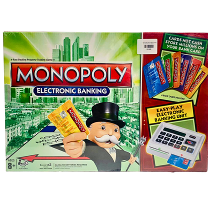 Monopoly with Electronic Banking Unit & 6 Bank Cards - Modern Strategy Game