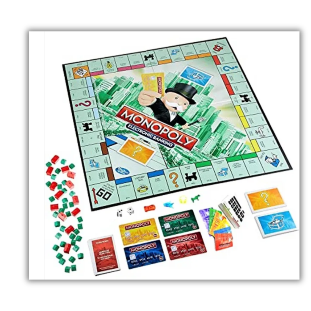 Monopoly with Electronic Banking Unit & 6 Bank Cards - Modern Strategy Game