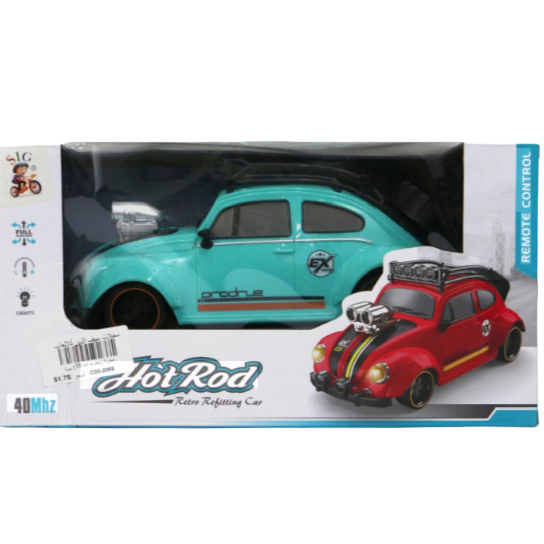 Vintage Beetle Style Hot Rod RC Car – Full Function Remote Control Toy