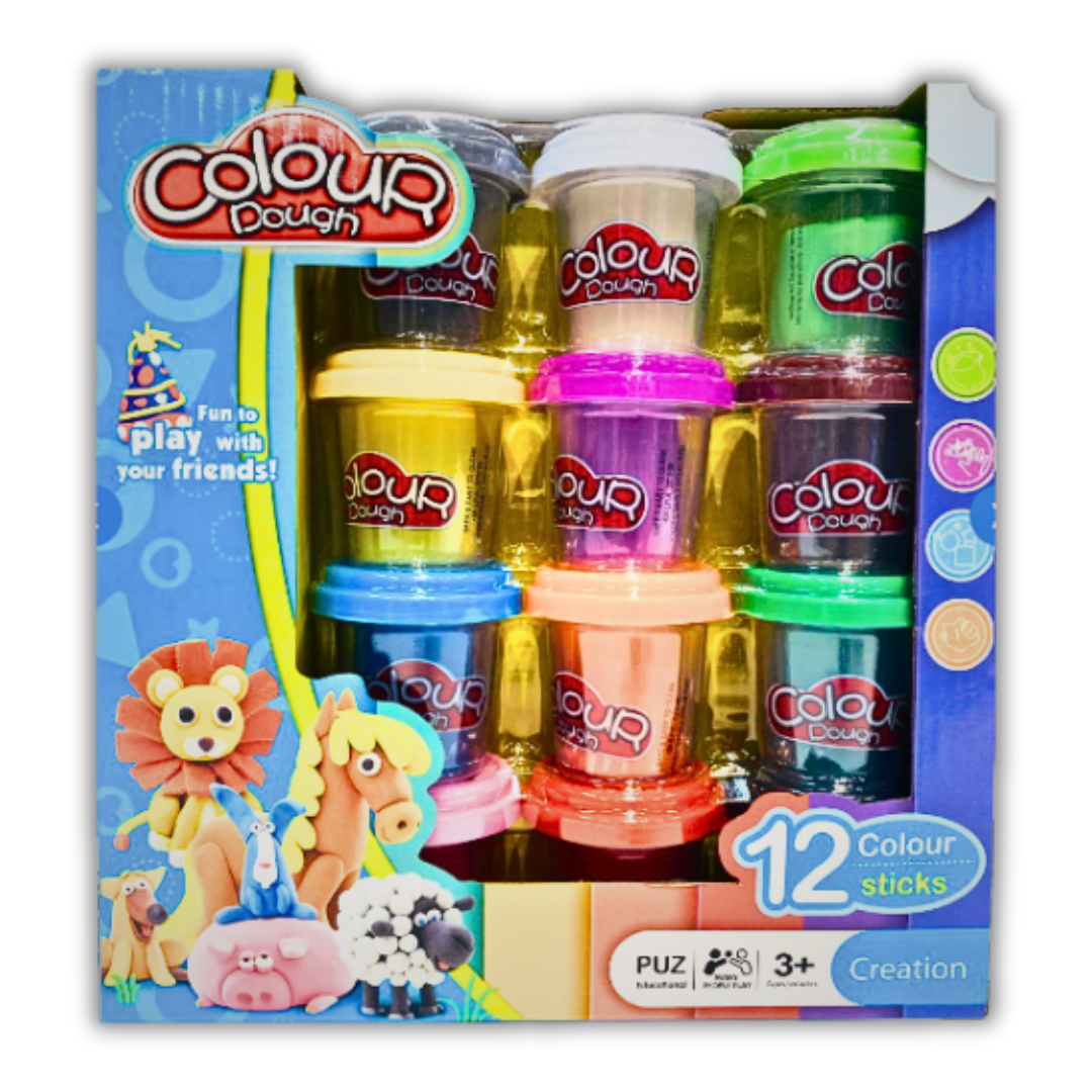 Educational Colour Dough Set for Toddlers - Soft Clay Art & Craft Toy (Ages 3+)
