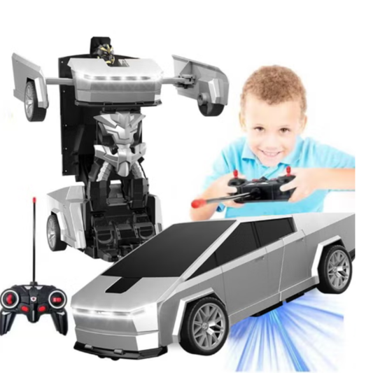 Futuristic Cybertruck Style Transforming RC Robot Car Toy for Kids