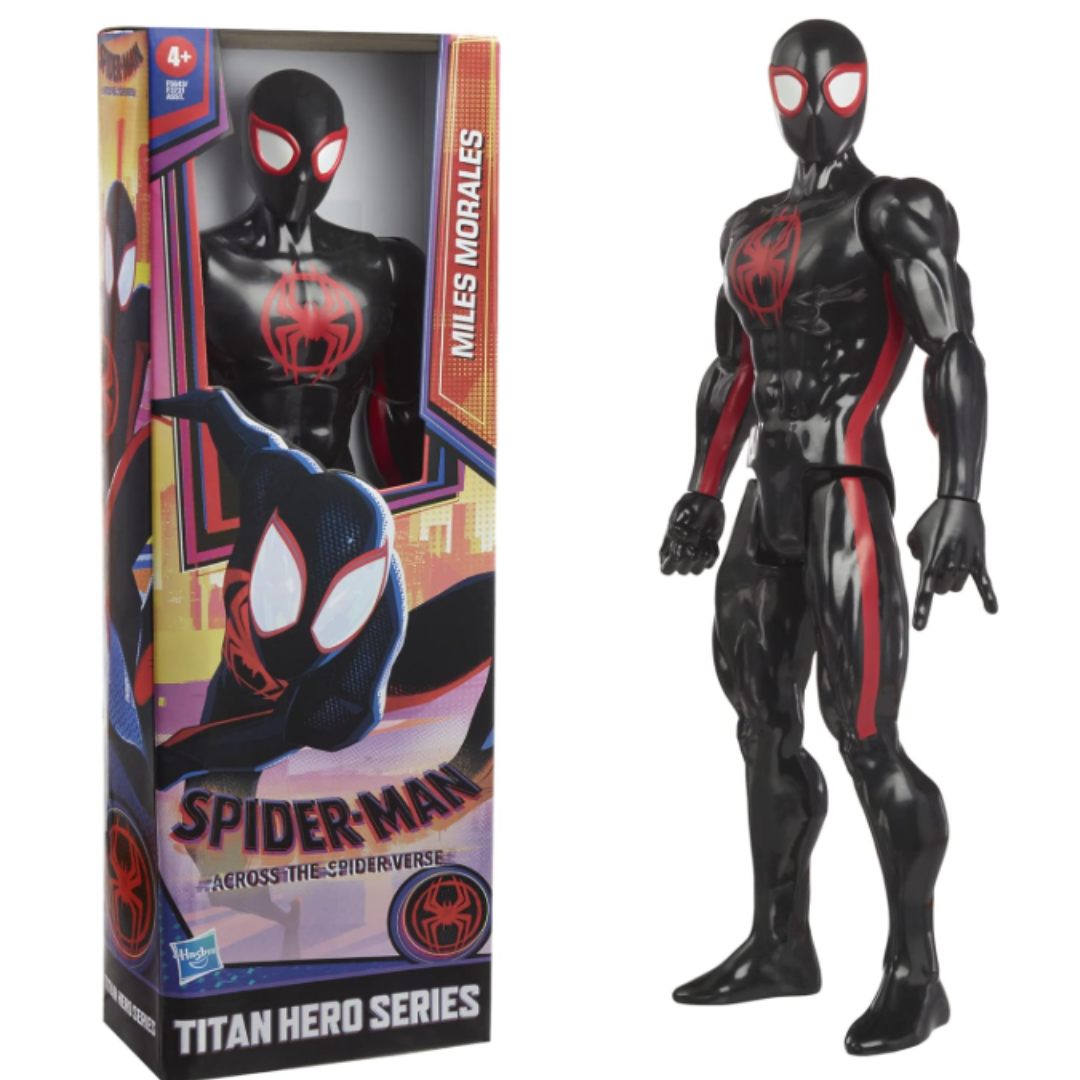 Across the Spider-Verse Miles Morales Titan Hero Series Action Figure - 12-Inch Collectible Toy for Kids & Fans