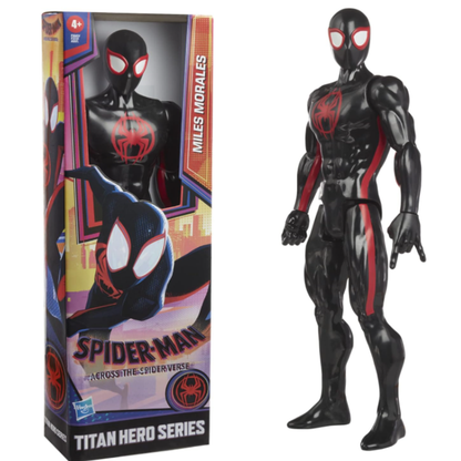 Across the Spider-Verse Miles Morales Titan Hero Series Action Figure - 12-Inch Collectible Toy for Kids & Fans