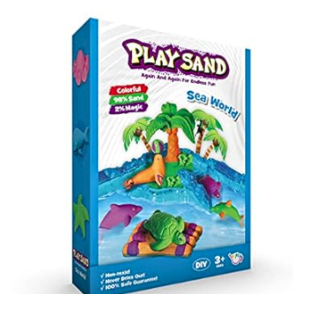 Sensory Play Sand Ocean Set - Non-Toxic DIY Sea World Toy for Ages 3+
