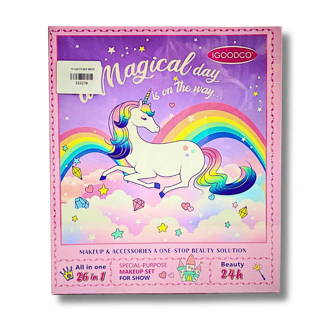 GOODCO Magical Unicorn Makeup Set - 26-in-1 Kids Beauty & Accessory Kit