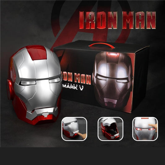 Iron Man Mark V Helmet – Touch Activated Light/Music Mask – Manually Opening Faceplate