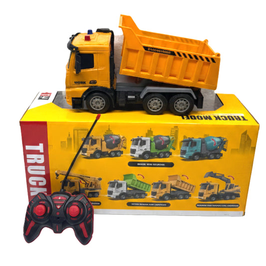 Remote Control Construction Dump Truck Toy – 6-Wheel RC Tipper Truck with Lights & Sounds – Full Functional Construction Vehicle for Kids