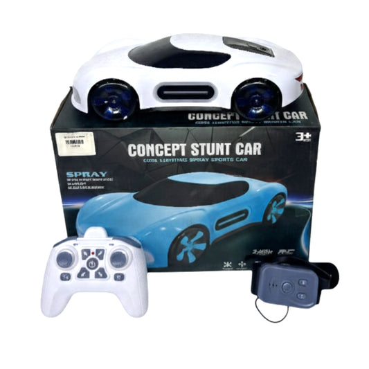 Remote Control Concept Stunt Car with Mist Spray – 2.4GHz RC Drift Car with Gesture Sensor Watch Control, LED Lights & Music – High-Speed Racing Toy for Kids Ages 3+