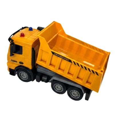 Remote Control Construction Dump Truck Toy – 6-Wheel RC Tipper Truck with Lights & Sounds – Full Functional Construction Vehicle for Kids