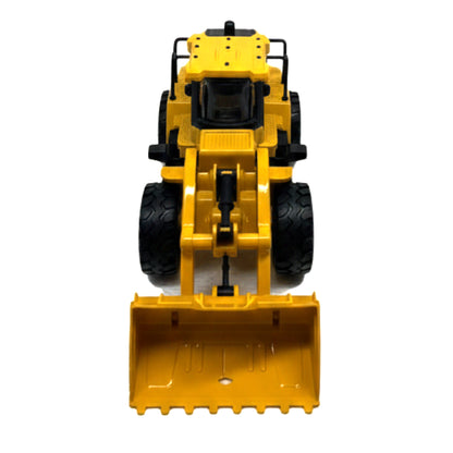 Moka 7-Channel RC Wheel Loader – 2.4GHz Remote Control Construction Vehicle Toy with Movable Bucket & Rubber Tires – 1:24 Scale Yellow Excavator for Kids