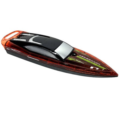 High-Speed Remote Control Racing Boat for Kids & Adults - 2.4GHz Waterproof RC Speedboat with LED Lights - Orange/Black