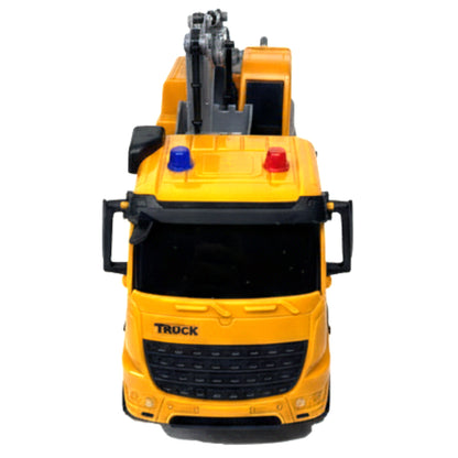 Remote Control Excavator Truck Toy - 1:24 Scale RC Construction Vehicle with Lights & Sound - Electric Digging Toy for Kids