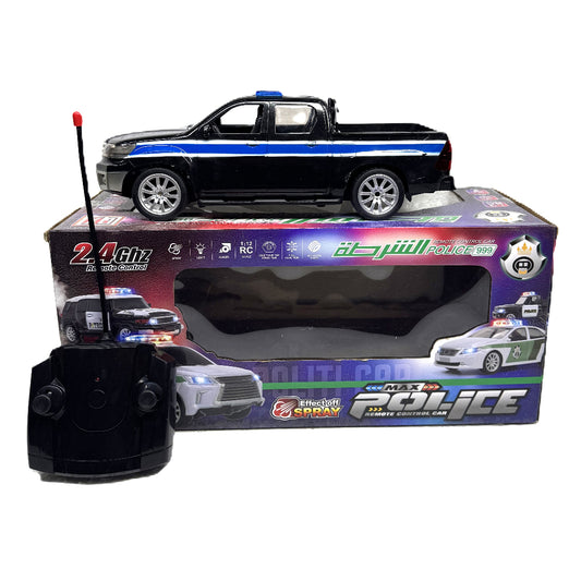 1:12 Scale Max Police RC Car - 2.4GHz Remote Control Police Truck with Smoke Spray Effect, Lights, and Sound