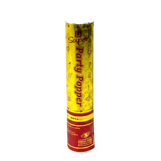 Premium Metallic Gold Party Popper – Compressed Air Confetti Cannon for Weddings, Birthdays, and Graduations (Multiple Sizes)